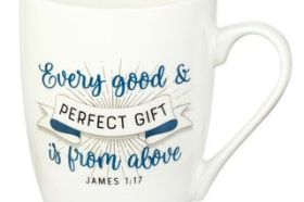 “Every good and perfect gift is from above.” James 1:17 The white ceramic Every Good Gift Coffee Mug features “Every good and perfect gift is from above” in an uplifting design that is perfect to start your day. This Christian coffee mug makes a wonderful gift for a friend, family member, or church leader. The ceramic coffee mug holds 12 fluid ounces, and is the perfect height for personal use coffee brewing systems. The mug arrives in a packaged gift box, making this a cherished gift for any occasion. Capacity: 12 fl oz (360ml) Ceramic Mug Gold-foiled Mug, Not Microwave Safe Tested for Lead Packaged in a Gift Box