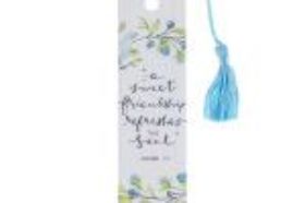 Christian friendship is sweet indeed, and the Sweet Friendship Bookmark with Tassel is a way to acknowledge the friends that pray for you, exhort you, bear your burdens, and celebrate your blessings. Remind those special women of the significance they have in your life with the lovely Sweet Friendship Bookmark to adorn their Bibles. T his sturdy gloss laminated paper bookmark features Scripture from Proverbs. "... a sweet friendship refreshes the soul." Proverbs 27:9