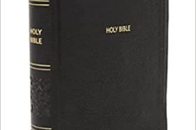 NKJV, End-of-Verse Reference Bible, Personal Size Large Print, Leather soft, Black, Thumb Indexed, Red Letter, Comfort Print: Holy Bible, New King James Version Imitation Leather – September 29, 2020 A Bible with large print in an easy-to-carry format that is ideal to take with you wherever you want to enjoy God's Word. Exploring God’s Word on the go just got easier. This edition not only includes the full text of the trustworthy New King James Version in an easy-to-read large print, but it is also small enough for everyday use and easy navigation with thousands of cross-references conveniently located at the end of verses. Trusted by millions of believers around the world, the NKJV remains the bestselling modern “word-for-word” translation. It balances the literary beauty and familiarity of the King James tradition with an extraordinary commitment to preserving the grammar and structure of the underlying biblical languages. And while the translators relied on the traditional Greek, Hebrew, and Aramaic text used by the translators of the 1611 KJV, the comprehensive translator notes offer important insights about the latest developments in biblical manuscript studies. The result is a Bible translation that is both beautiful and uncompromising—perfect for serious study, devotional use, and reading aloud. Features include: Line-matched for improved clarity when reading Verse-style Scripture format starts each verse on its own line so it’s easy to navigate the text Verse-by-verse cross-references give you to find related passages quickly and easily Words of Christ in red help you quickly identify Jesus’ teachings and statements Portable personal-size format allow this Bible to be a perfect travel companion wherever you go Durable and flexible Smyth-sewn binding allows the Bible to lay flat wherever you are reading Concordance for looking up a word’s occurrences throughout the Bible Full color maps show the layout of Israel and other biblical locations for better context Ribbon markers make it easy navigate and keep track of where you were reading Easy-to-read extra-large 10.5-point NKJV Comfort Print