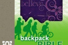 Perfect for kids on the go, the NIV Backpack Bible contains the full text of the bestselling New International Version in a compact size with the words of Christ in red. Small enough to fit into almost any backpack or bag, these compact NIV Bibles are available in a variety of designs and colors.