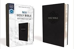 NIV, Holy Bible, Soft Touch Edition, Leather soft, Black, Comfort Print Imitation Leather A quality, easy-to-read Bible at an affordable price is within your reach with the NIV Holy Bible, Soft Touch Edition. Expertly designed for the New International Version (NIV) text, Zondervan NIV Comfort Print® typeface delivers a smooth reading experience that complements the most widely read contemporary-English Bible translation. Features include: The full text of the accurate, readable, and clear New International Version (NIV) Reading plan Plan of salvation Flush-cut Leathersoft™ binding material with foil stamping Stained page edges Exclusive NIV Zondervan Comfort Print® typeface 7.7-point print size The New International Version (NIV) is the world’s bestselling modern-English Bible translation—accurate, readable, and clear, yet rich with the detail found in the original languages.